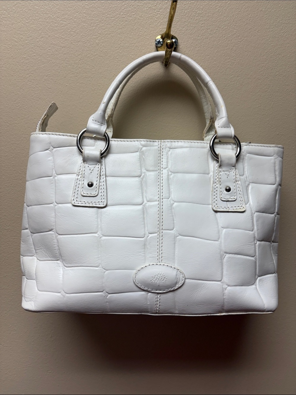 Mulberry White Quilted Leather Shoulder Bag
